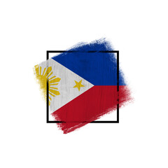 World countries. Frame in colors of national flag. Philippines