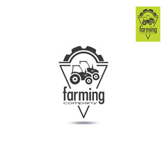 Farming company icon design. Sign or Symbol, logo design for agriculture company. Agro service.