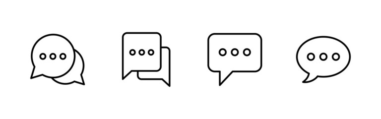 Chat icons set. speech bubble sign and symbol. comment icon. message