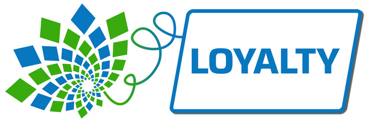 Loyalty Green Blue Squares Floral Box Line 