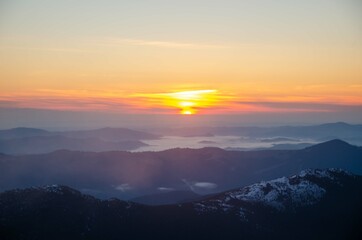 Obraz premium sunrise in the mountains