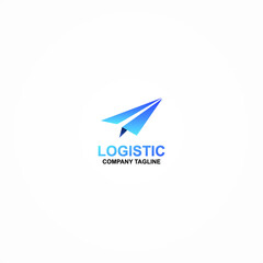 logistic logo vector simple and elegant design