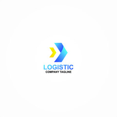 logistic logo vector simple and elegant design