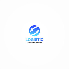 logistic logo vector simple and elegant design