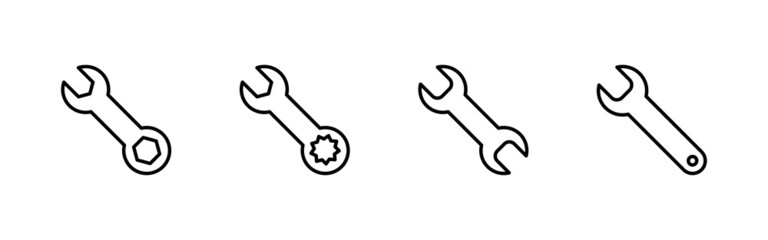 Wrench icons set. repair icon. tools sign and symbol