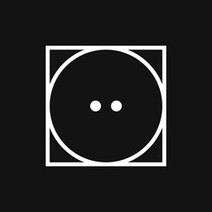 Tumble dry medium heat icon, vector illustration, flat design