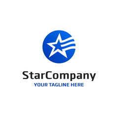 Star Award Fly Winning Vector Abstract Illustration Logo Icon Design Template Element