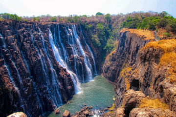 Amazing view of the Victoria Falls in the morning