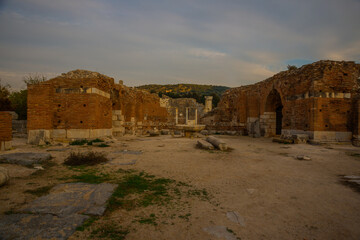EPHESUS, TURKEY: The Church of the Virgin or the Church of the Cathedrals of the ancient city of Ephesus.