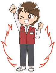 電気屋・ゲームセンター店員の女性