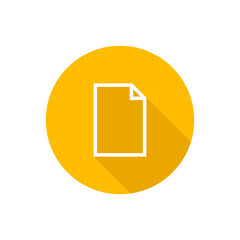 File document flat icon with shadow