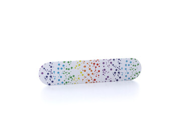 Nail file isolated on white background, close up