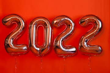 colored balls Celebrate party Poster Decorative design elements red background