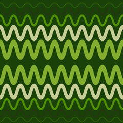Seamless pattern on a square background - waves and zigzags. Design element