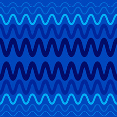 Seamless pattern on a square background - waves and zigzags. Design element