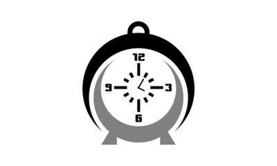 simple clock vector logo