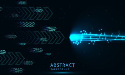 Abstract technology background Hitech communication concept. Dark blue background.