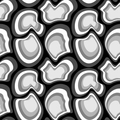 Seamless pattern - asymmetrical fantasy spots - molecules, stones or shell of the animal Abstraction