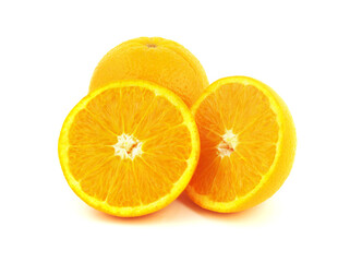 Orange fruits isolated on white background