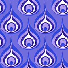 A seamless pattern on a square background - a peacock feather or an onion in section. Design element, surreal