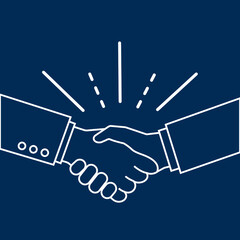 handshake between two people, vector illustration 