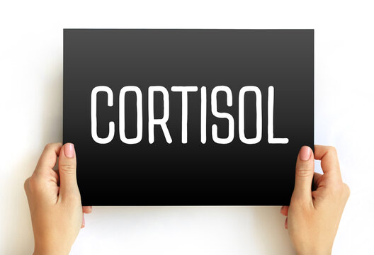 CORTISOL text on card, concept background