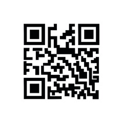 Empty QR code mock up for scanning on white isolated background. Illustration.