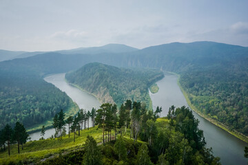 Mana loop in the Krasnoyarsk Krai in the summer