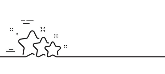Stars line icon. Best ranking sign. Rating symbol. Minimal line illustration background. Stars line icon pattern banner. White web template concept. Vector