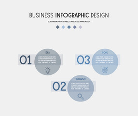 Infographic with business icons. Vector