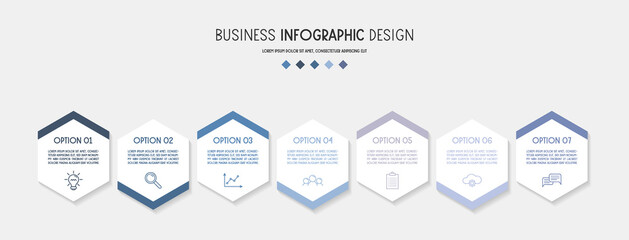 Infographic with business elements. Flowchart design. Vector