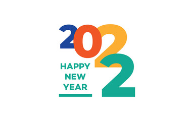  Illustration vector graphic of 2022 Happy New Year logo design template