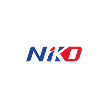 Niko negative space logo design.