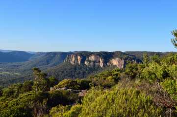 A view from Walls Ledge on the Upper Shipley Plateau at Blackheath in the Blue Mountains of Australia