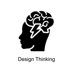 
Design Thinking vector Solid Icon Design illustration. Digitalization and Industry Symbol on White background EPS 10 File