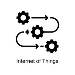 Internet of Things vector Solid Icon Design illustration. Digitalization and Industry Symbol on White background EPS 10 File