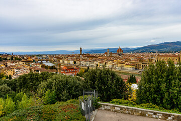 Fototapeta na wymiar Florence Italy Europa town old autunm