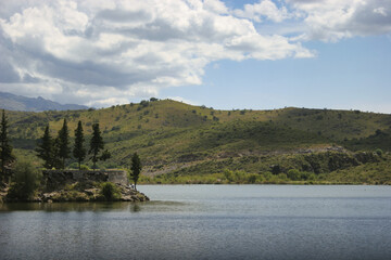 Landscape view of a lake in San Luis, Argentina