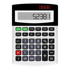 Black and silver digital calculator