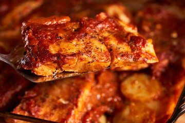 Zander fillets with tomato juice