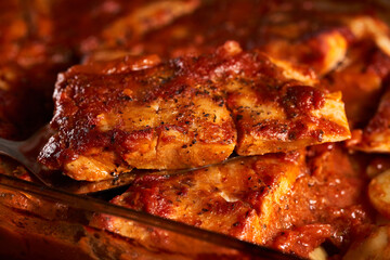 Zander fillets with tomato juice
