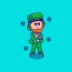 cute illustration of st patrick's day celebration