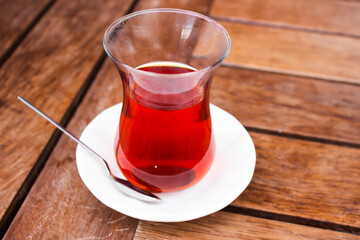 Turkish tea in traditional glass
