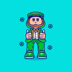 cute illustration of st patrick's day celebration