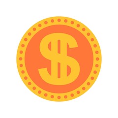 dollar simple flat icon