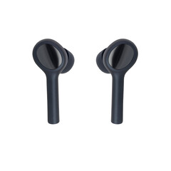 Wireless headphones on a white background.