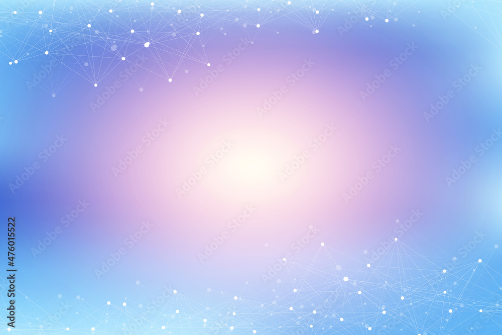 Aufkleber Geometric graphic background molecule and communication. Big data complex with compounds. Lines plexus, minimal array. Digital data visualization. Scientific cybernetic illustration.