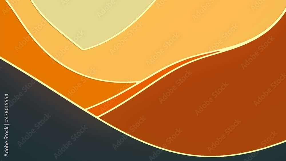 Aufkleber Digital loop animation of a colorful flat wavy surface. 3d rendering. HD