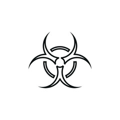Biohazard symbol vector icon