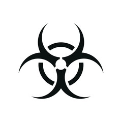Biohazard symbol vector icon
